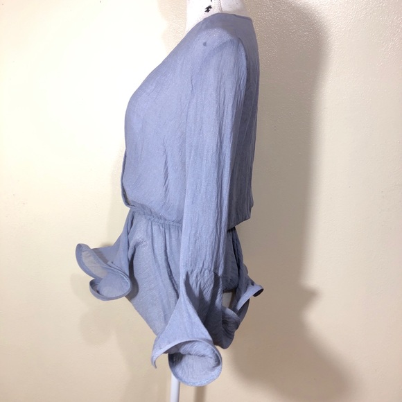 Why Dress Sheer Large Ruffle Peplum Top - Picture 4 of 5